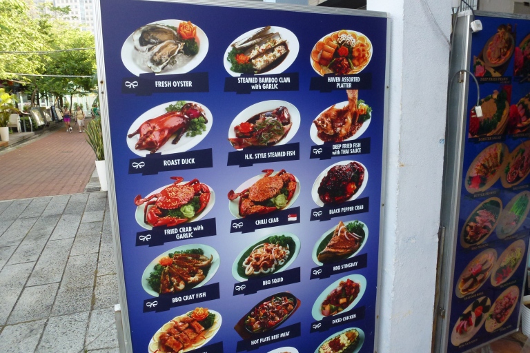 An example of crab dishes at Boat Quay
