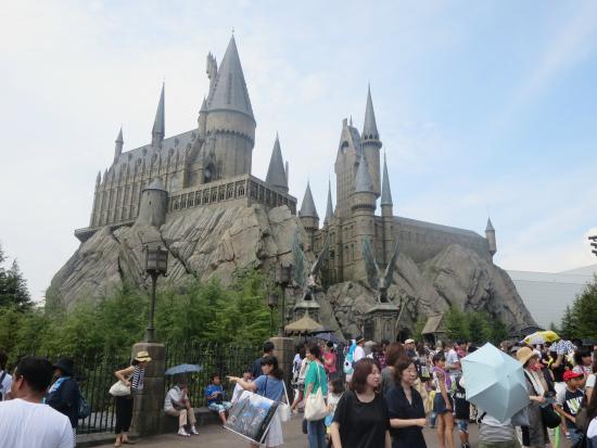 Hogwarts Castle in the Wizarding World of Harry Potter area of USJ
