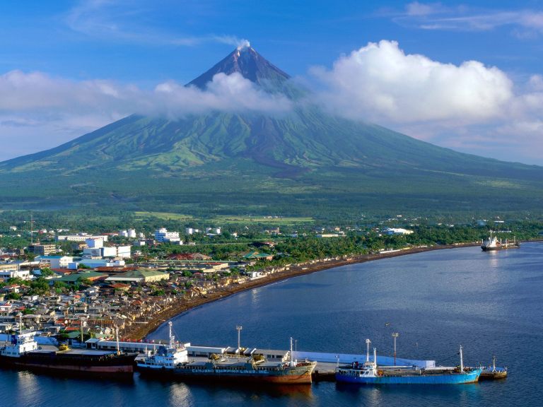 The active Mayon Volcano